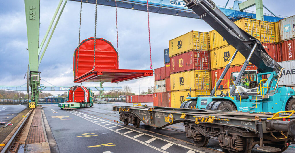 FleRailUnit - Flexibler Aufbau für Containertragwagen
